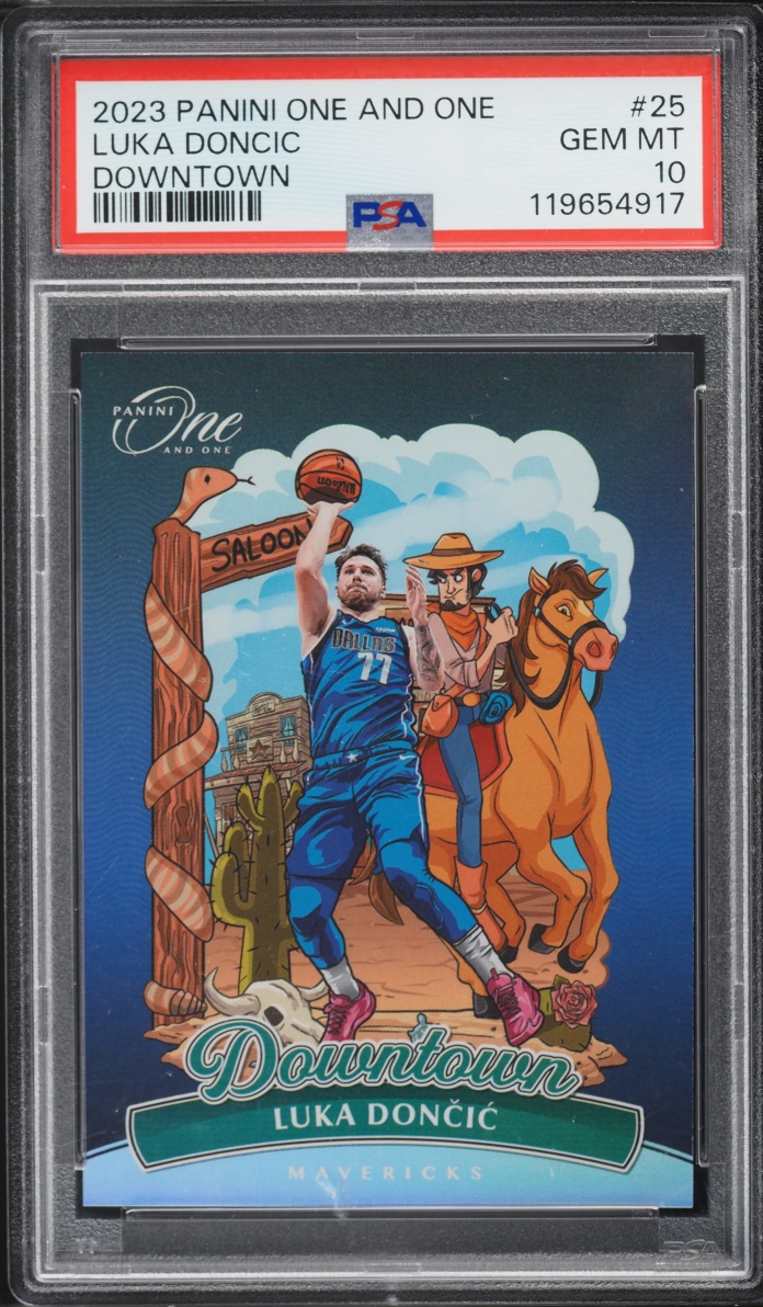 2023 Panini One And One Downtown Luka Doncic #25 PSA 10 GEM MINT