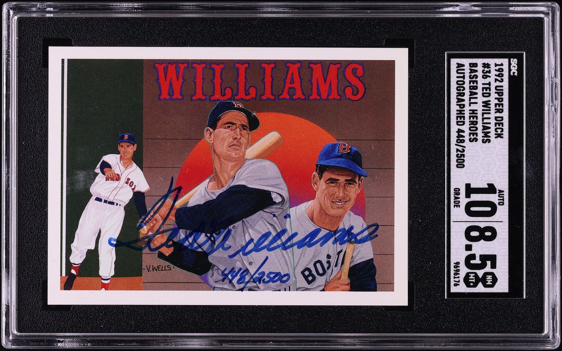 1992 Upper Deck Baseball Heroes Ted Williams AUTO /2500 #36 SGC 8.5 NM-MT+