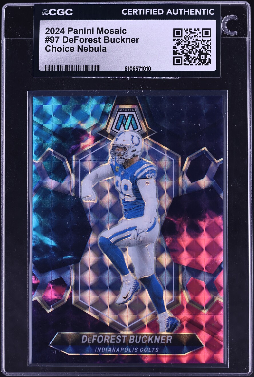 2024 Panini Mosaic Choice Nebula DeForest Buckner 1/1 #97 CGC AUTH - Photo 1