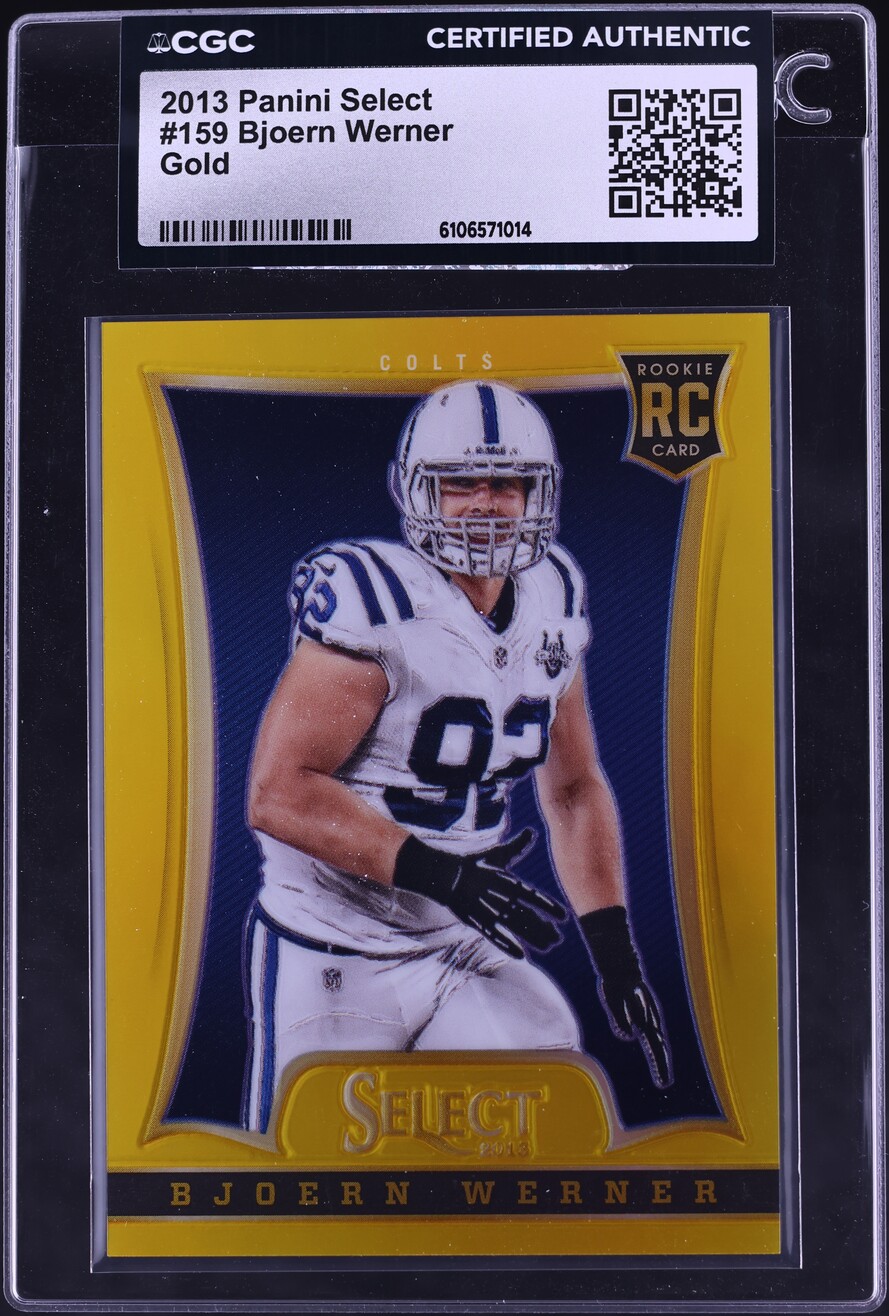 2013 Select Gold Prizm Bjoern Werner ROOKIE /10 #159 CGC AUTH - Photo 1