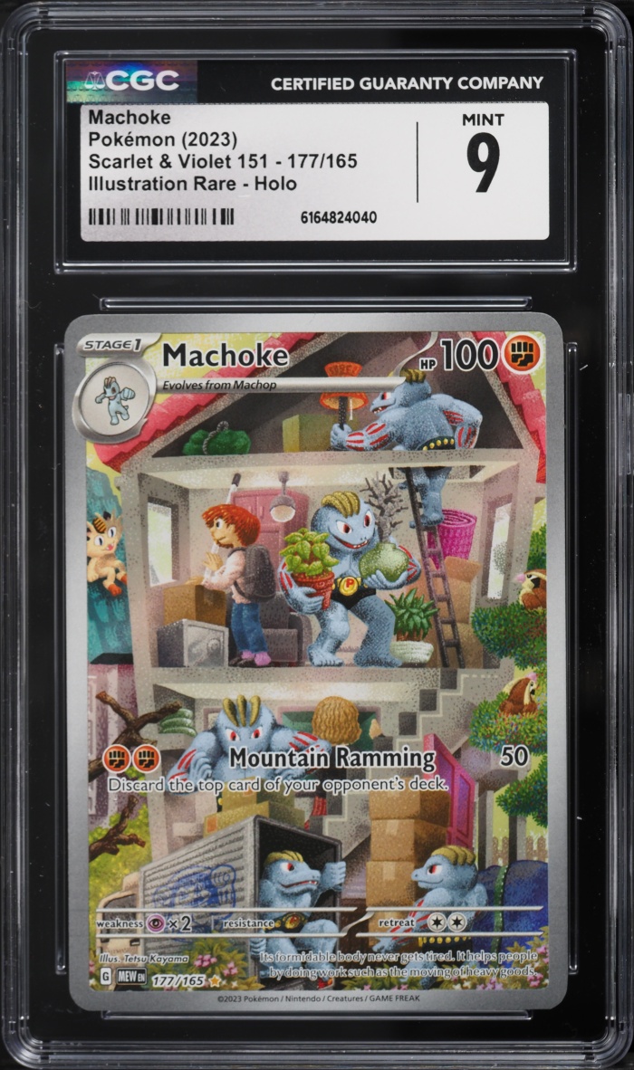 2023 Pokemon Scarlet & Violet 151 IR Machoke #177 CGC 9 MINT