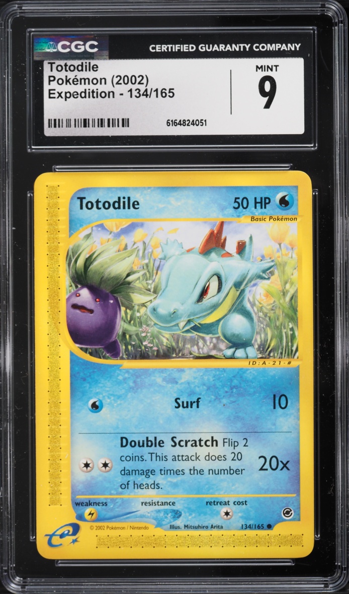 2002 Pokemon Expedition Totodile #134 CGC 9 MINT