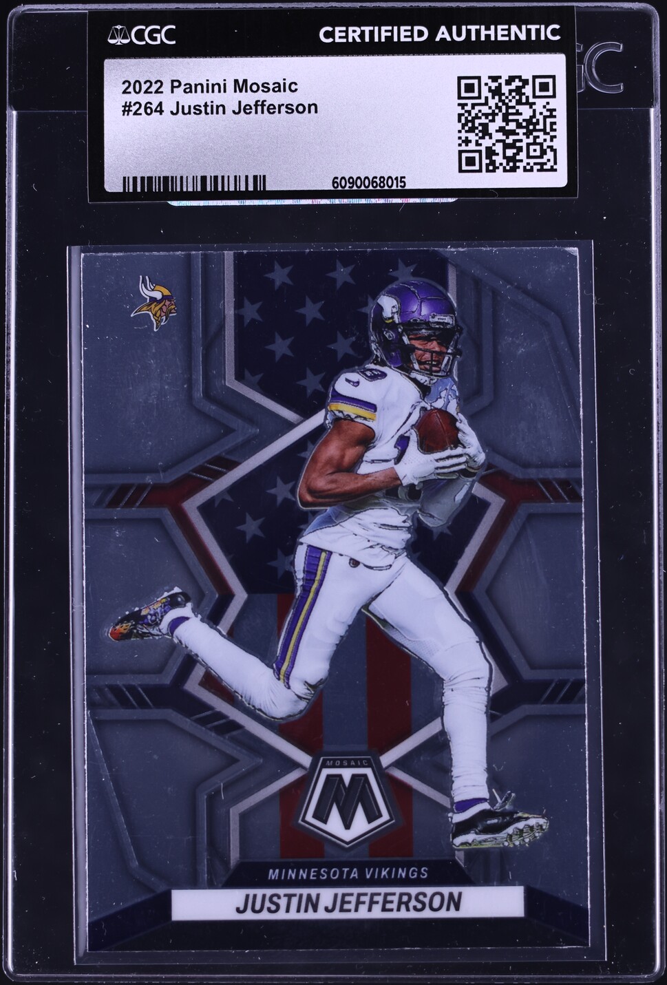 2022 Panini Mosaic Justin Jefferson #264 CGC AUTH