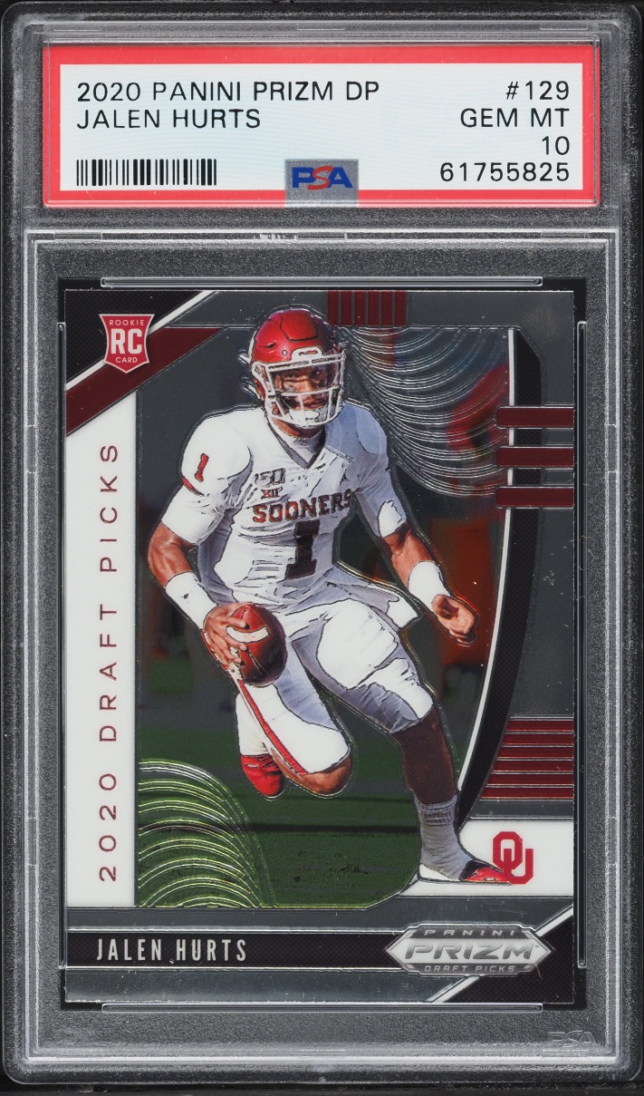 2020 Panini Prizm Draft Picks Jalen Hurts ROOKIE #129 PSA 10 GEM MINT