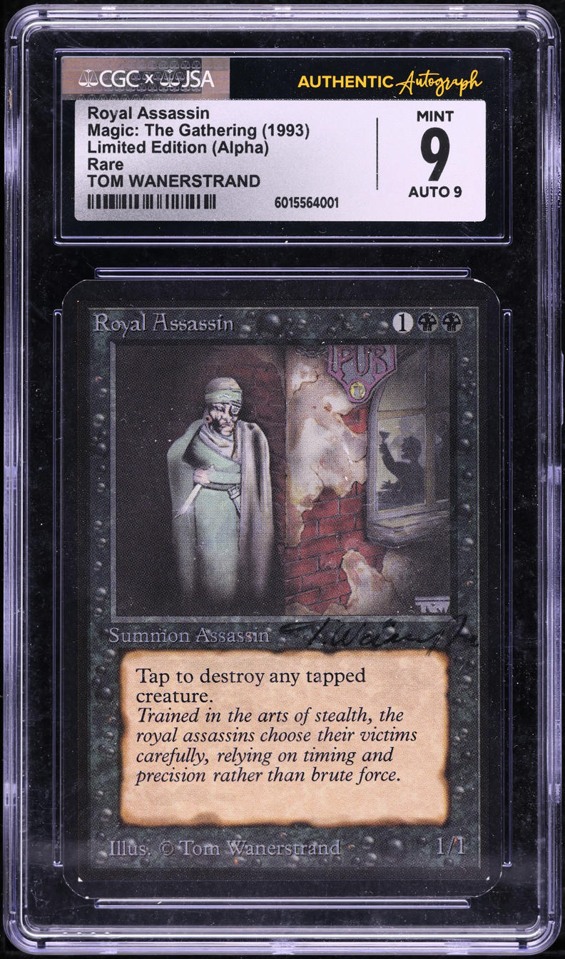 1993 Magic The Gathering MTG Alpha Royal Assassin Wanerstrand AUTO JSA CGC 9