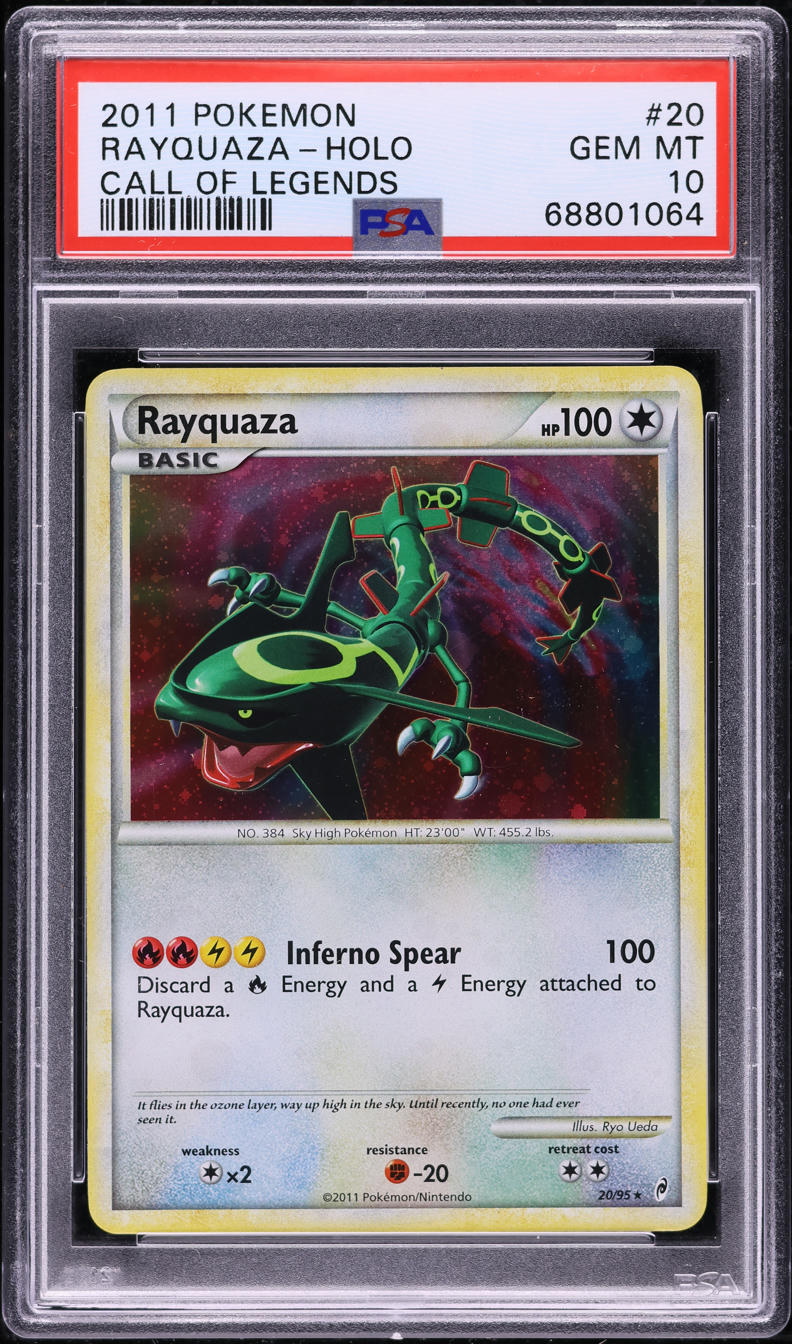 2011 Pokemon Call Of Legends Holo Rayquaza #20 PSA 10 GEM MINT
