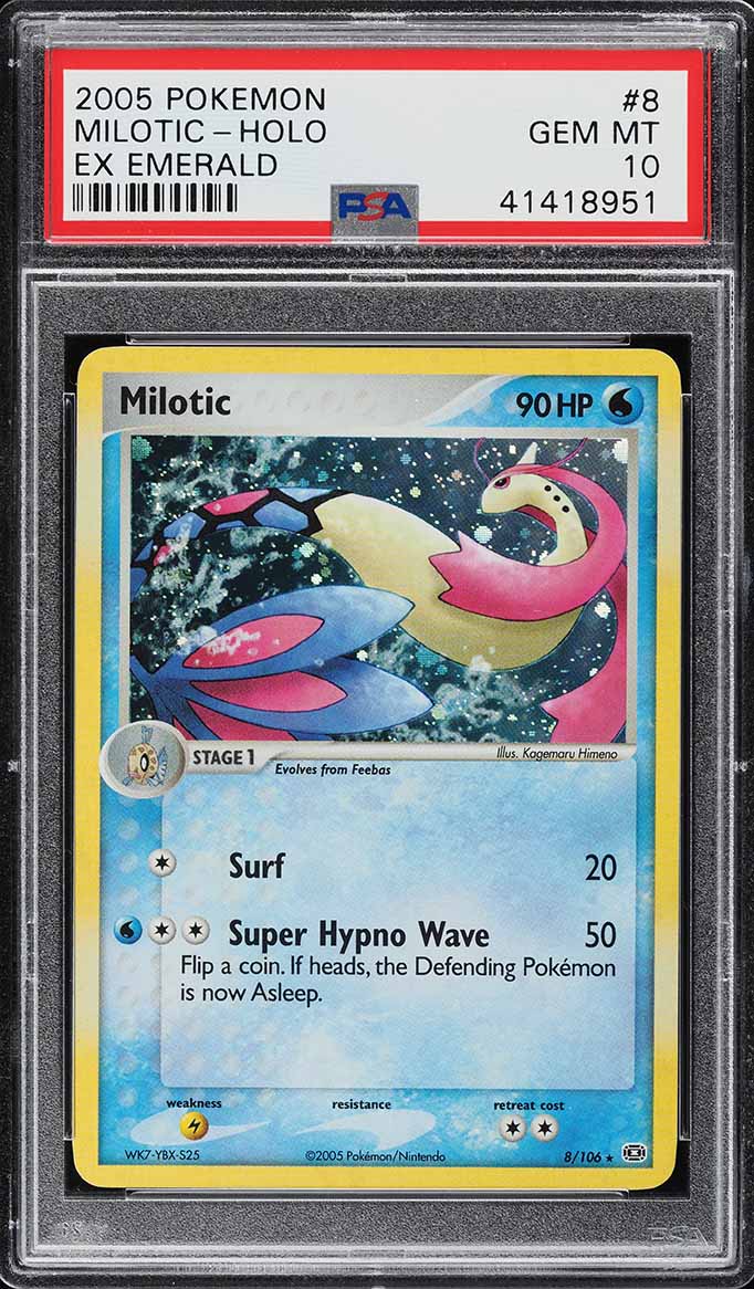 2005 Pokemon EX Emerald Holo Milotic #8 PSA 10 GEM MINT