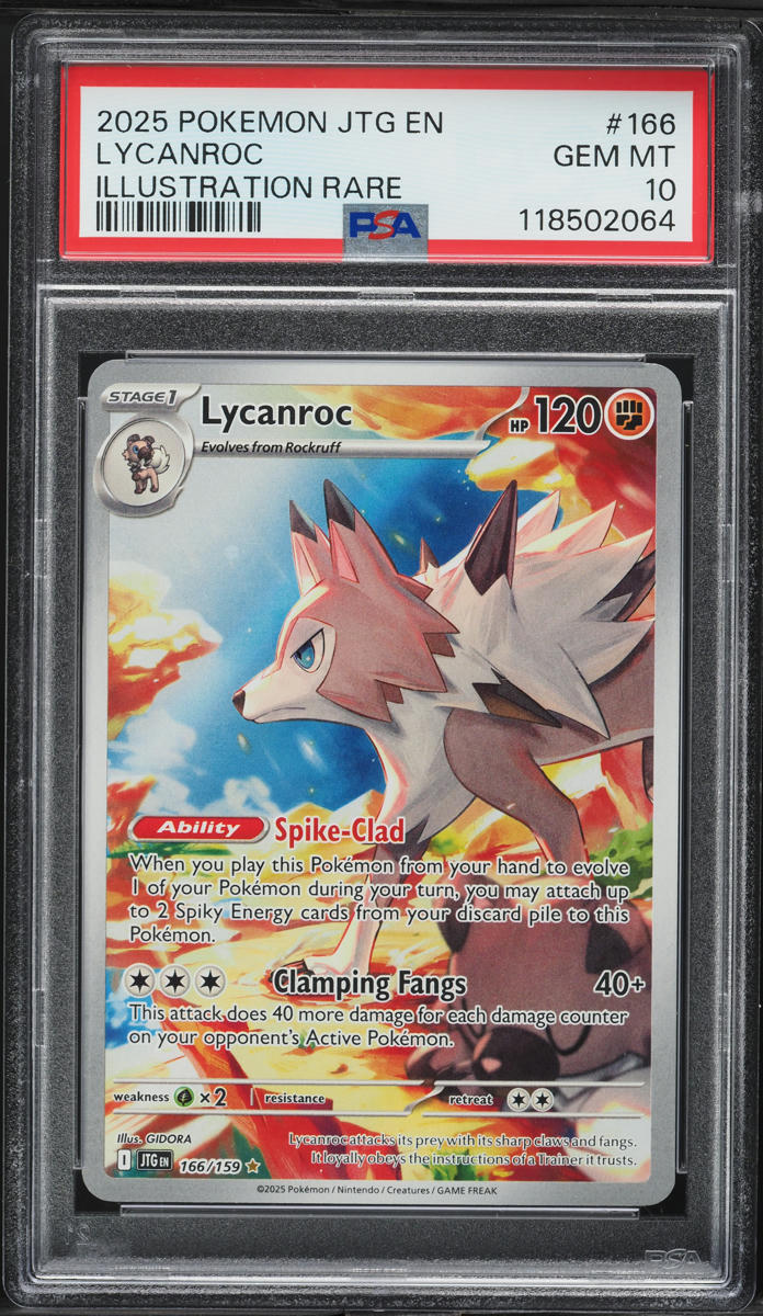 2025 Pokemon Scarlet & Violet Journey Together IR Lycanroc #166 PSA 10 GEM MINT