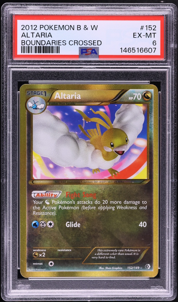 2012 Pokemon Black & White Boundaries Crossed Altaria #152 PSA 6 EXMT
