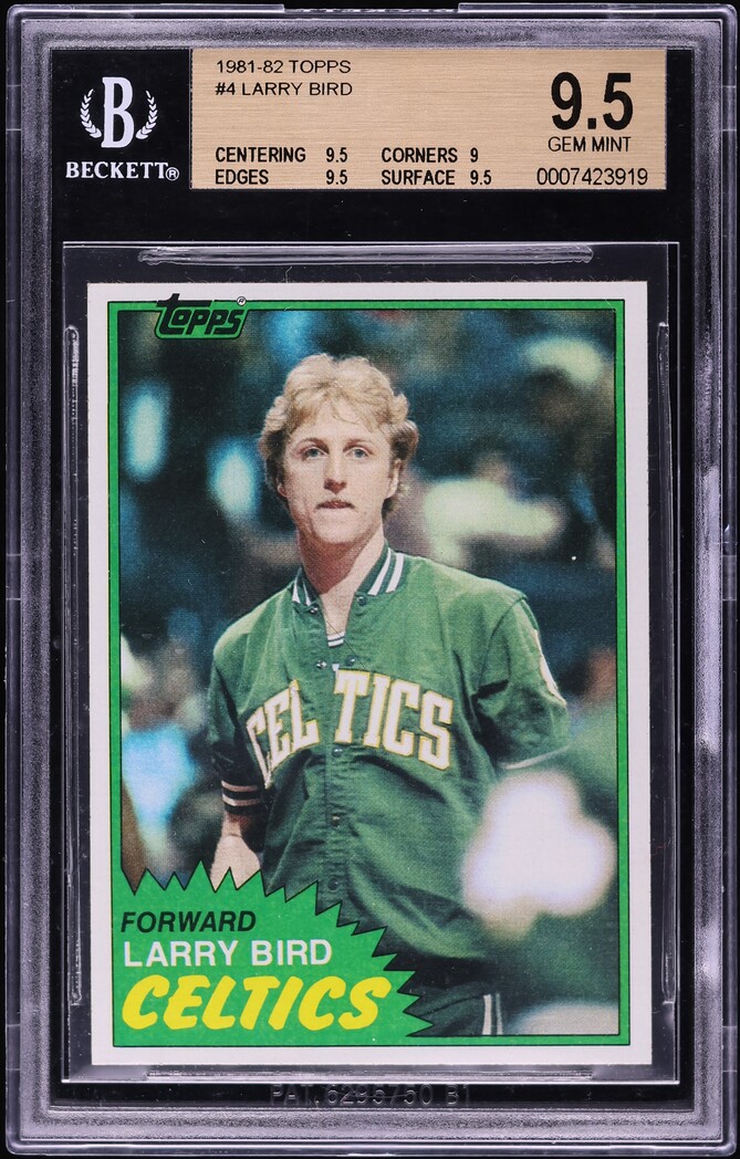 1981 Topps Basketball Larry Bird #4 BGS 9.5 GEM MINT