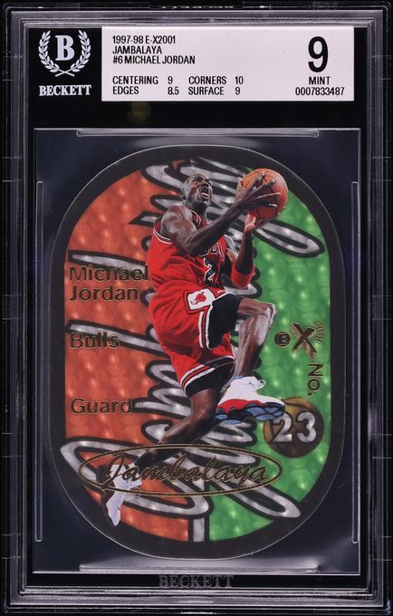 1997 Skybox E-X2001 Jambalaya Michael Jordan #6 BGS 9 MINT