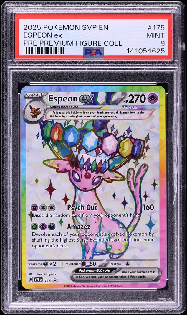 2025 Pokemon SV Promo Prismatic Evolutions Figure Collection Espeon ex #175 PSA 9 MINT
