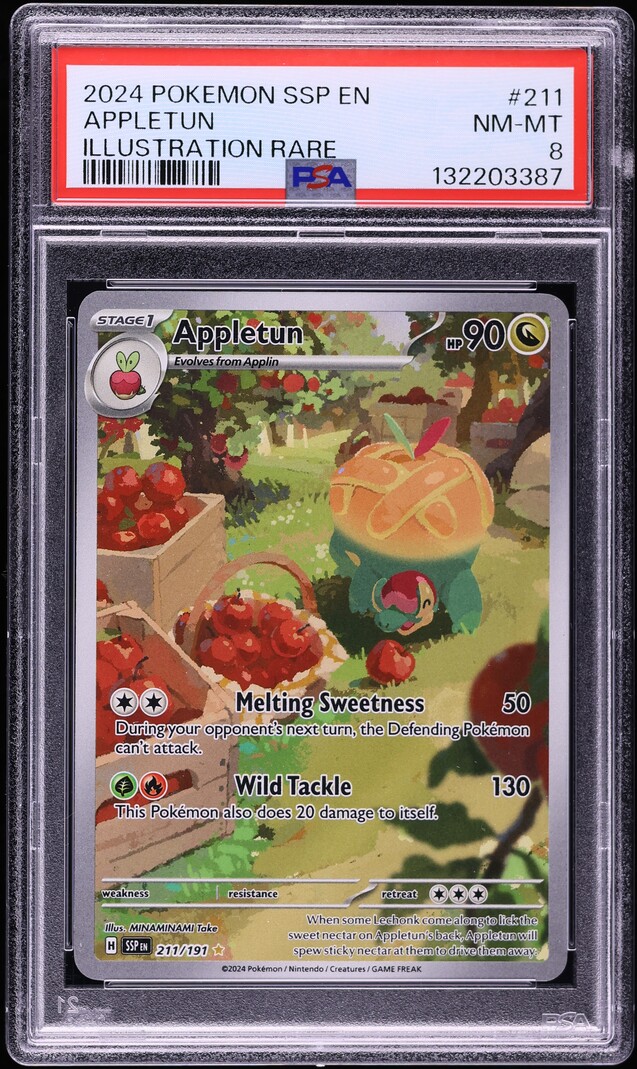 2023 Pokemon Scarlet & Violet Surging Sparks IR Appletun #211 PSA 8 NM-MT