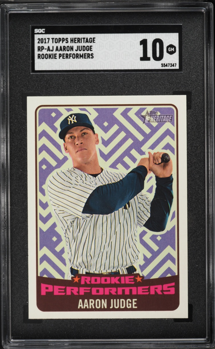 2017 Topps Heritage Performers Aaron Judge ROOKIE #RP-AJ SGC 10 GEM MINT