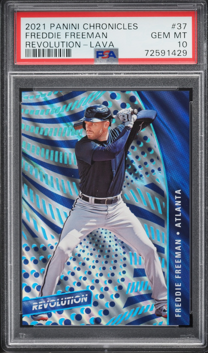 2021 Panini Chronicles Revolution Lava Freddie Freeman /10 #37 PSA 10 GEM MINT