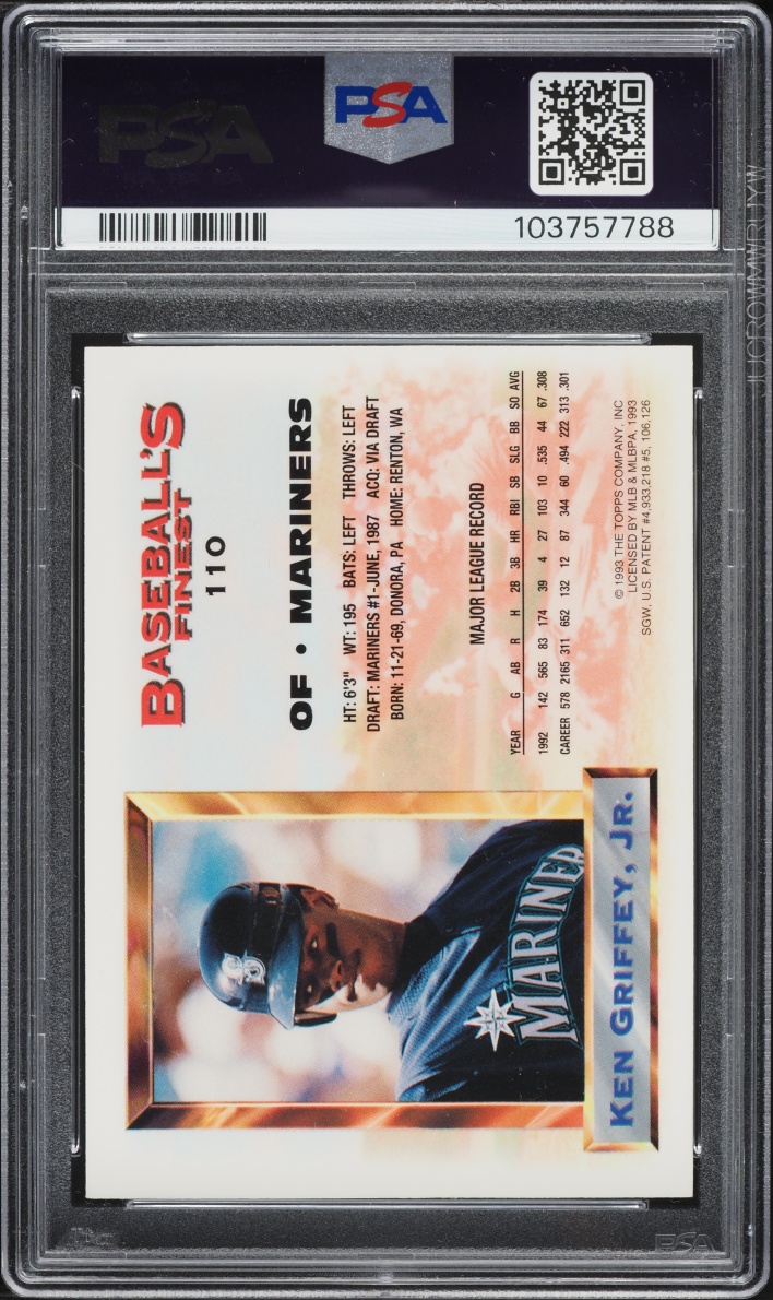 1993 Finest Ken Griffey Jr. #110 PSA 5 EX