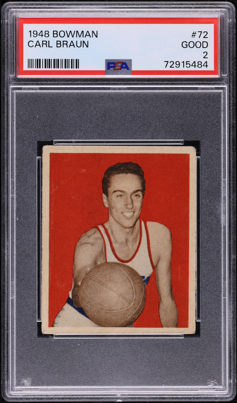 1948 Bowman Basketball Carl Braun #72 PSA 2 GD