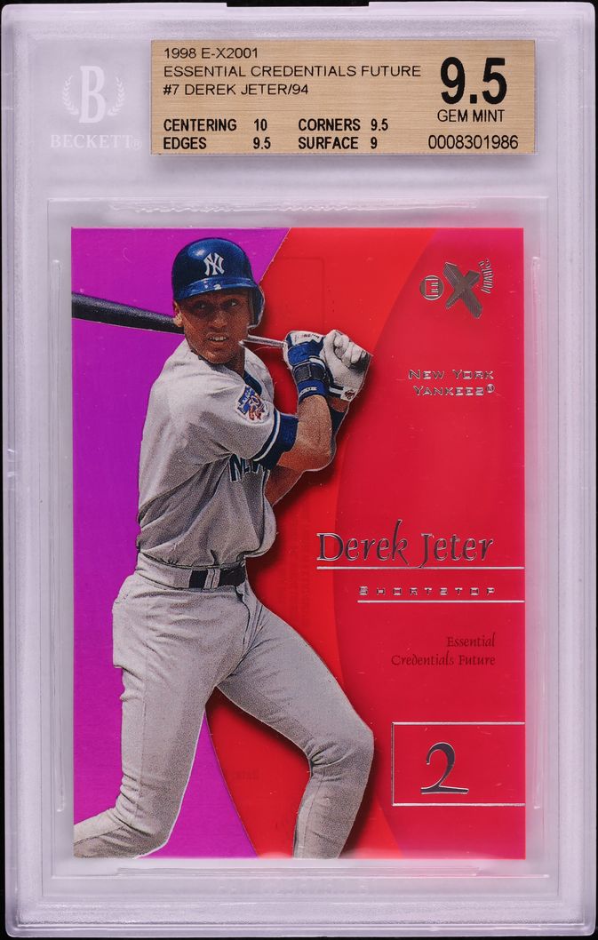 1998 Skybox E-X2001 Essential Credentials Future Derek Jeter /94 #7 BGS 9.5 GEM
