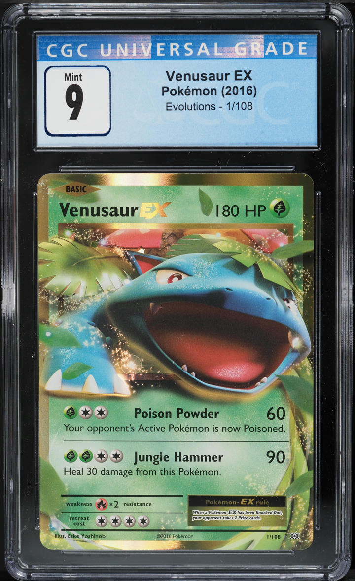 2016 Pokemon XY Evolutions Venusaur EX #1 CGC 9 MINT