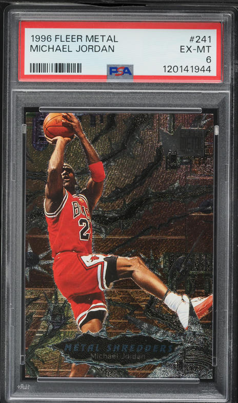 1996 Metal Metallized Michael Jordan #128 PSA 9 MINT on Fanatics