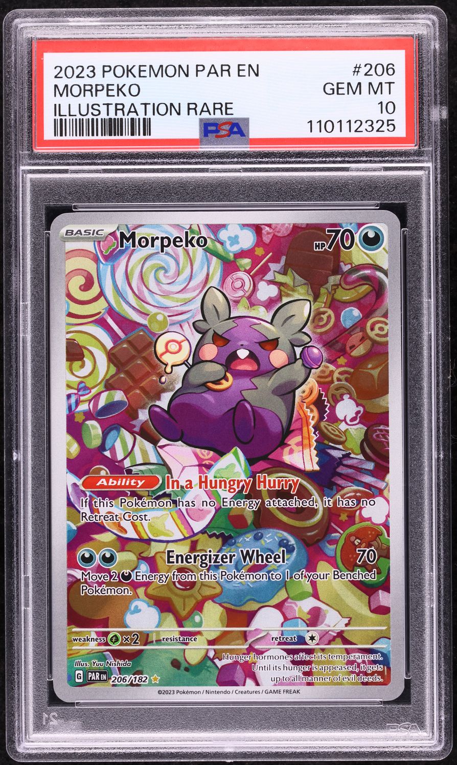 2023 Pokemon Scarlet & Violet Paradox Rift IR Morpeko #206 PSA 10 GEM MINT