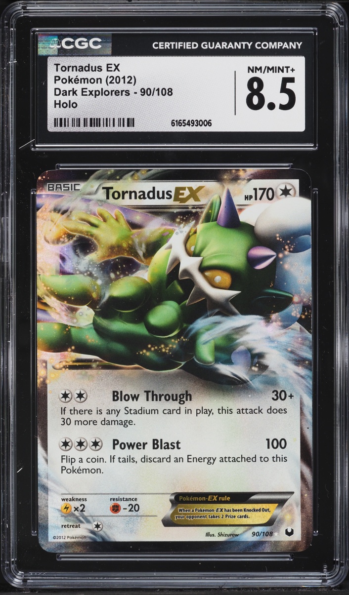 2012 Pokemon Black & White Dark Explorers Tornadus EX #90 CGC 8.5 NM-MT+