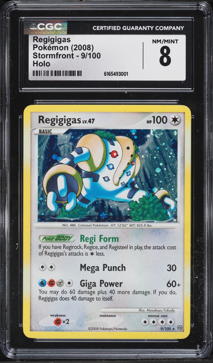 2008 Pokemon Diamond & Pearl Stormfront Holo Regigigas #9 CGC 8 NM-MT