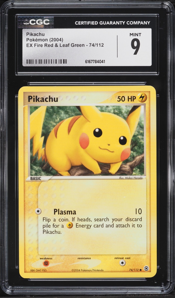 2004 Pokemon EX Fire Red & Leaf Green Pikachu #74 CGC 9 MINT