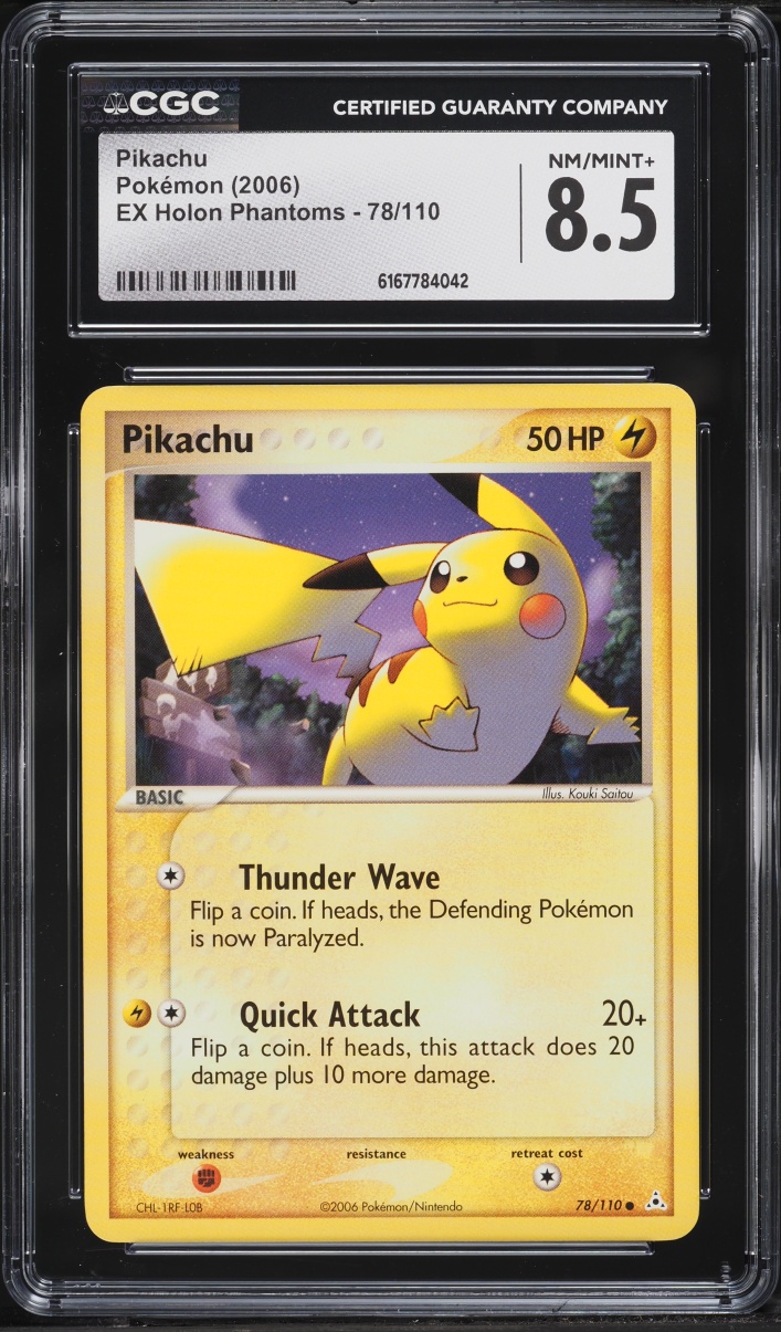 2006 Pokemon EX Holon Phantoms Pikachu #78 CGC 8.5 NM-MT+