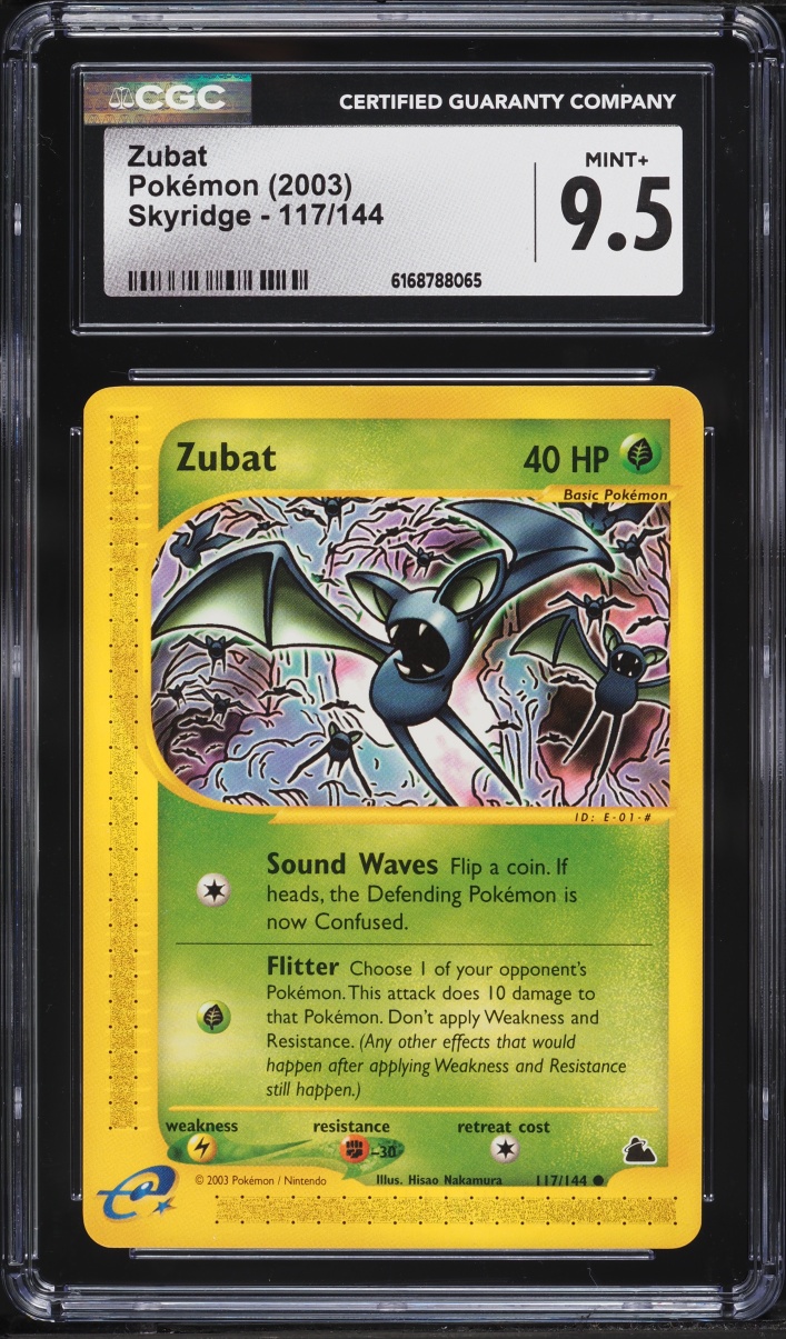 2003 Pokemon Skyridge Zubat #117 CGC 9.5 MINT+