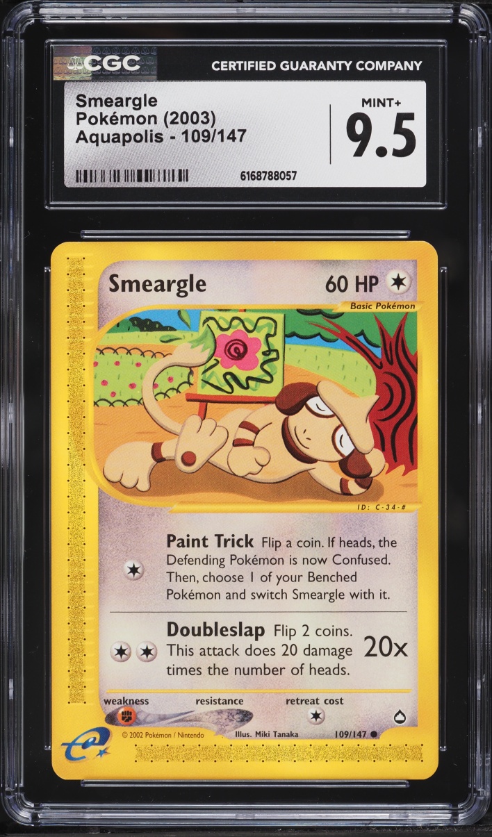 2003 Pokemon Aquapolis Smeargle #109 CGC 9.5 MINT+