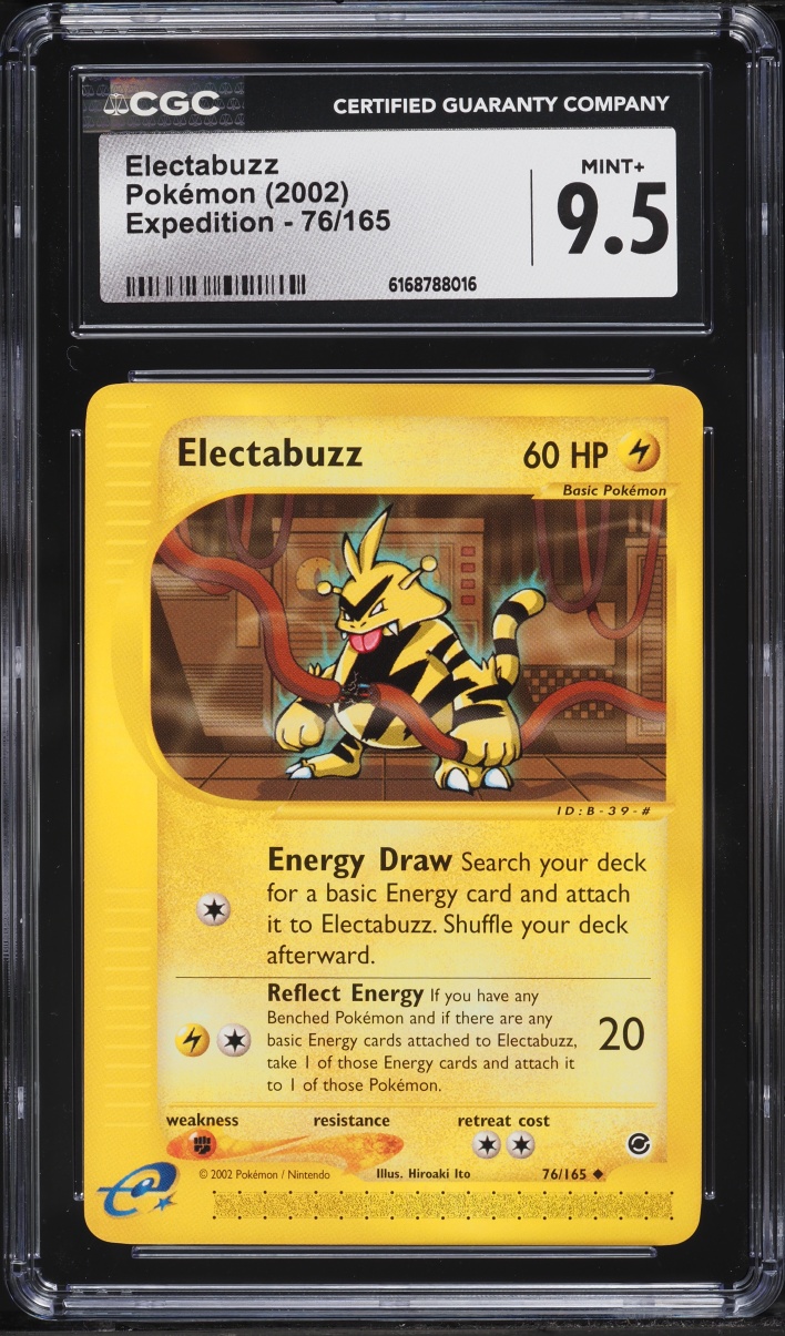 2002 Pokemon Expedition Electabuzz #76 CGC 9.5 MINT+
