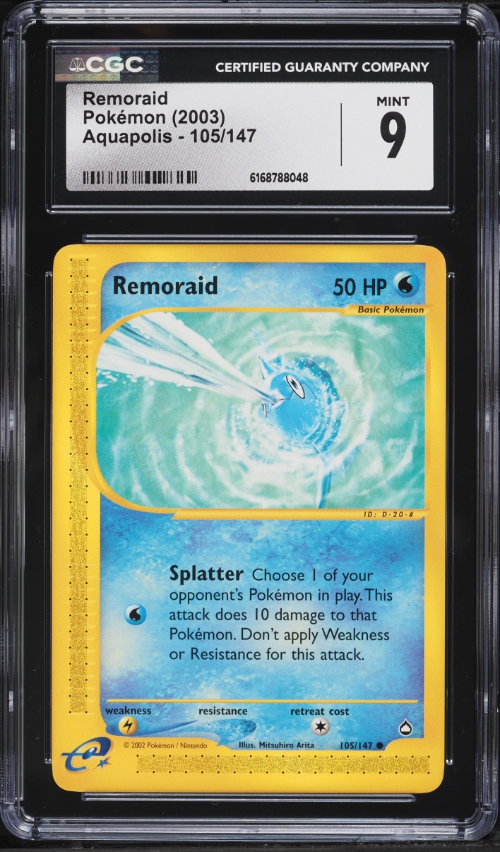 2003 Pokemon Aquapolis Remoraid #105 CGC 9 MINT