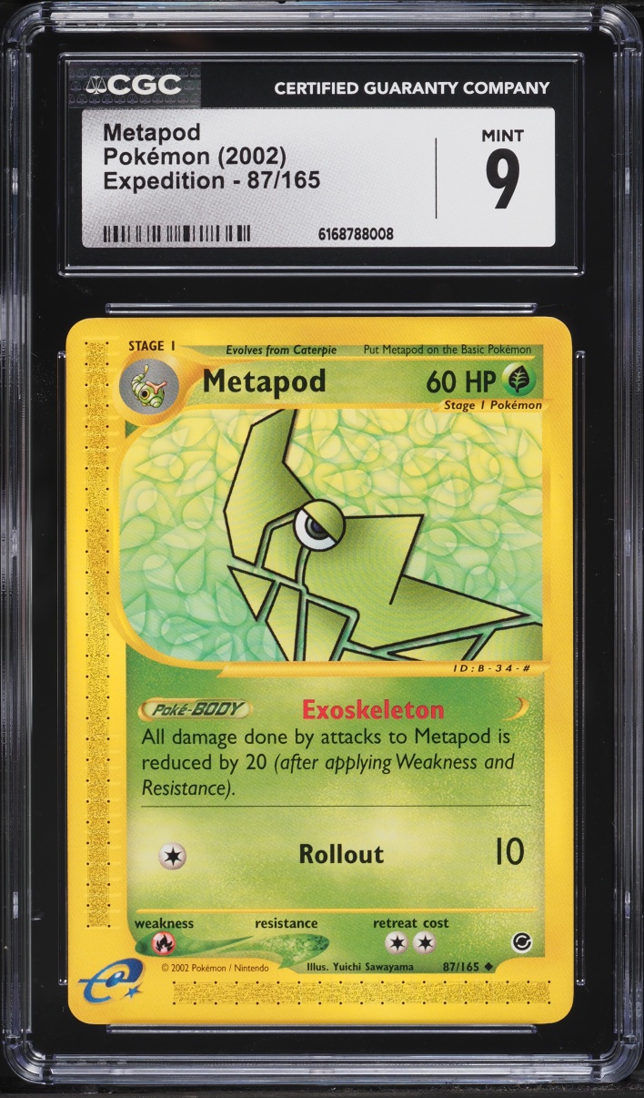 2002 Pokemon Expedition Metapod #87 CGC 9 MINT