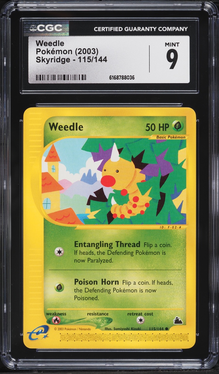 2003 Pokemon Skyridge Weedle #115 CGC 9 MINT