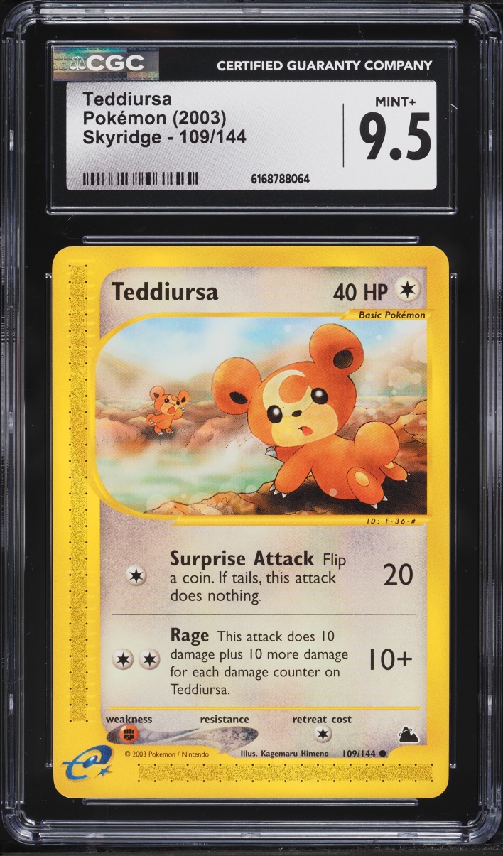 2003 Pokemon Skyridge Teddiursa #109 CGC 9.5 MINT+
