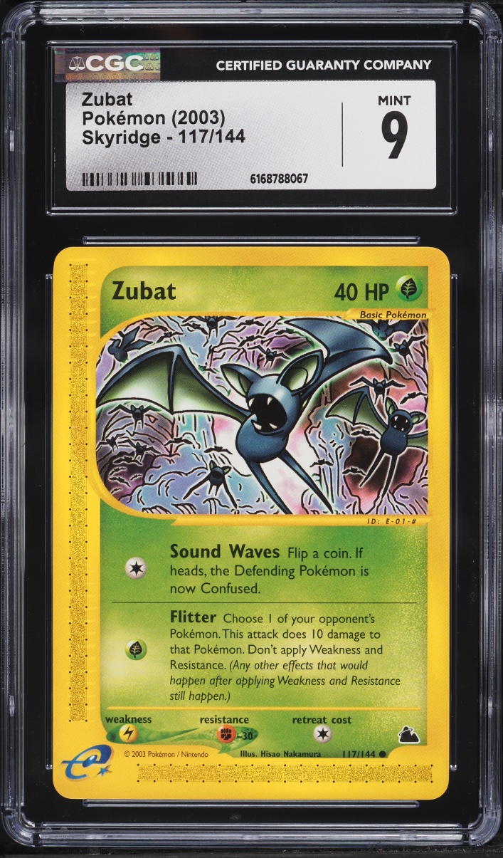 2003 Pokemon Skyridge Zubat #117 CGC 9 MINT