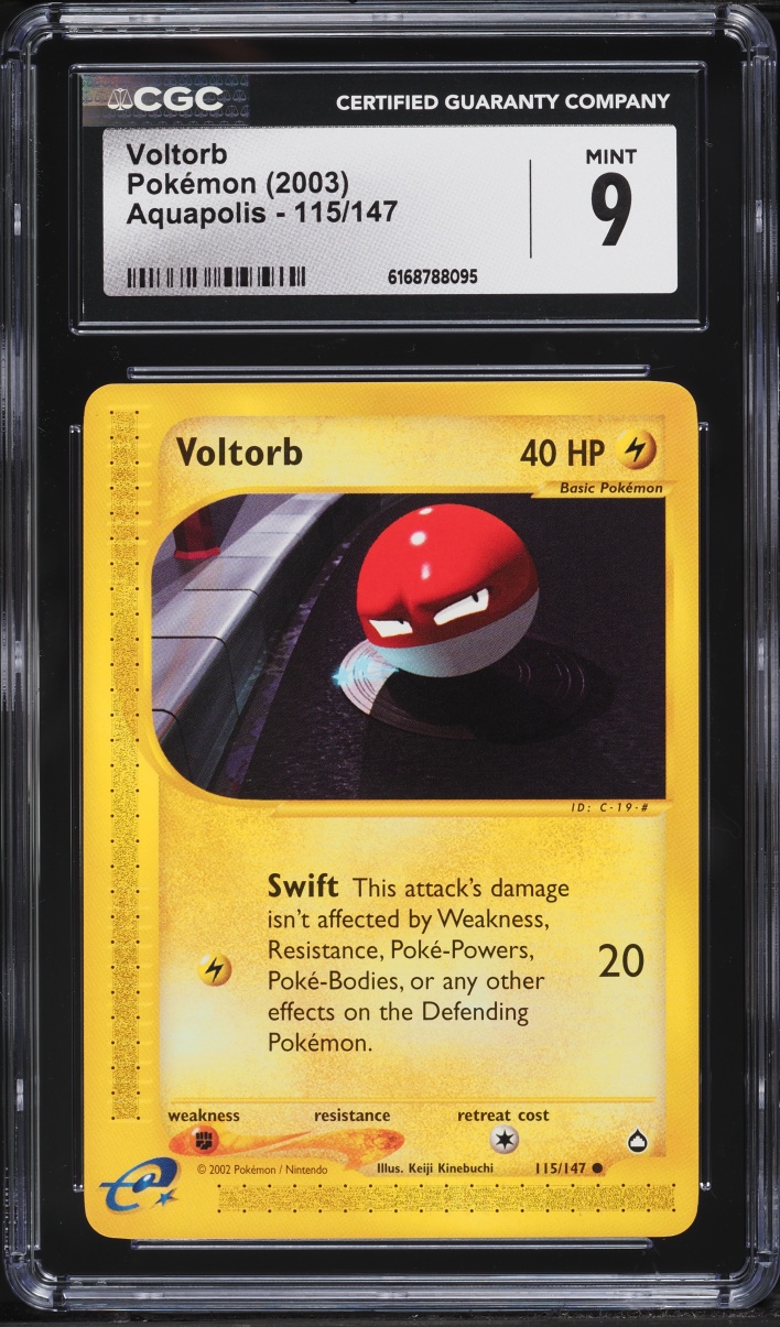 2003 Pokemon Aquapolis Voltorb #115 CGC 9 MINT