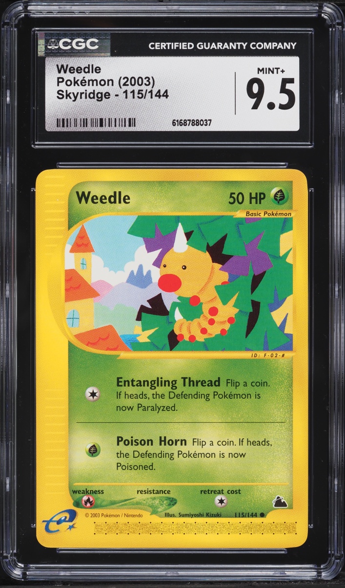2003 Pokemon Skyridge Weedle #115 CGC 9.5 MINT+