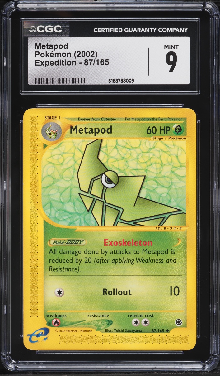 2002 Pokemon Expedition Metapod #87 CGC 9 MINT