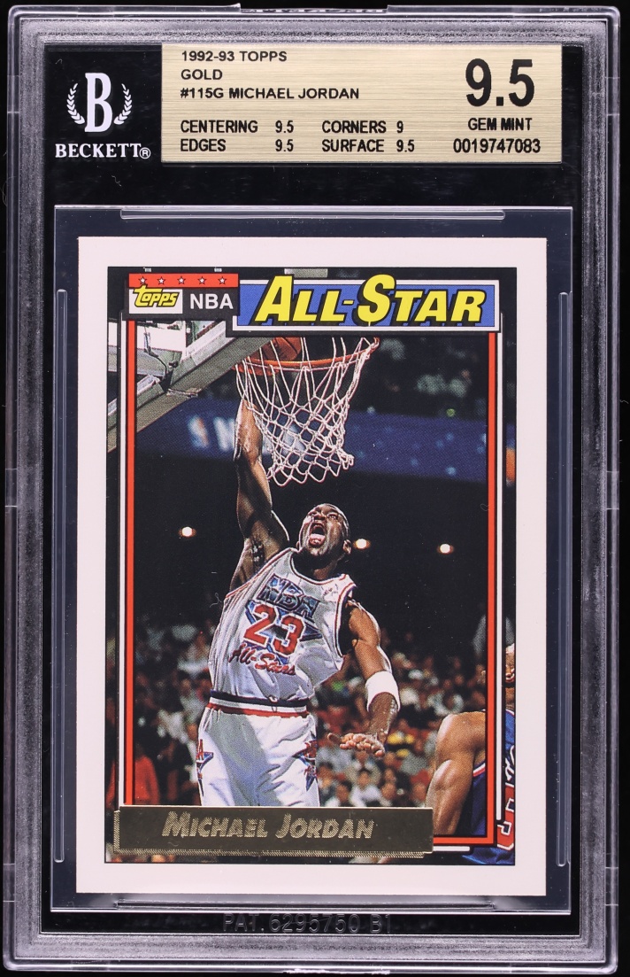 1992 Topps Gold Michael Jordan #115 BGS 9.5 GEM MINT