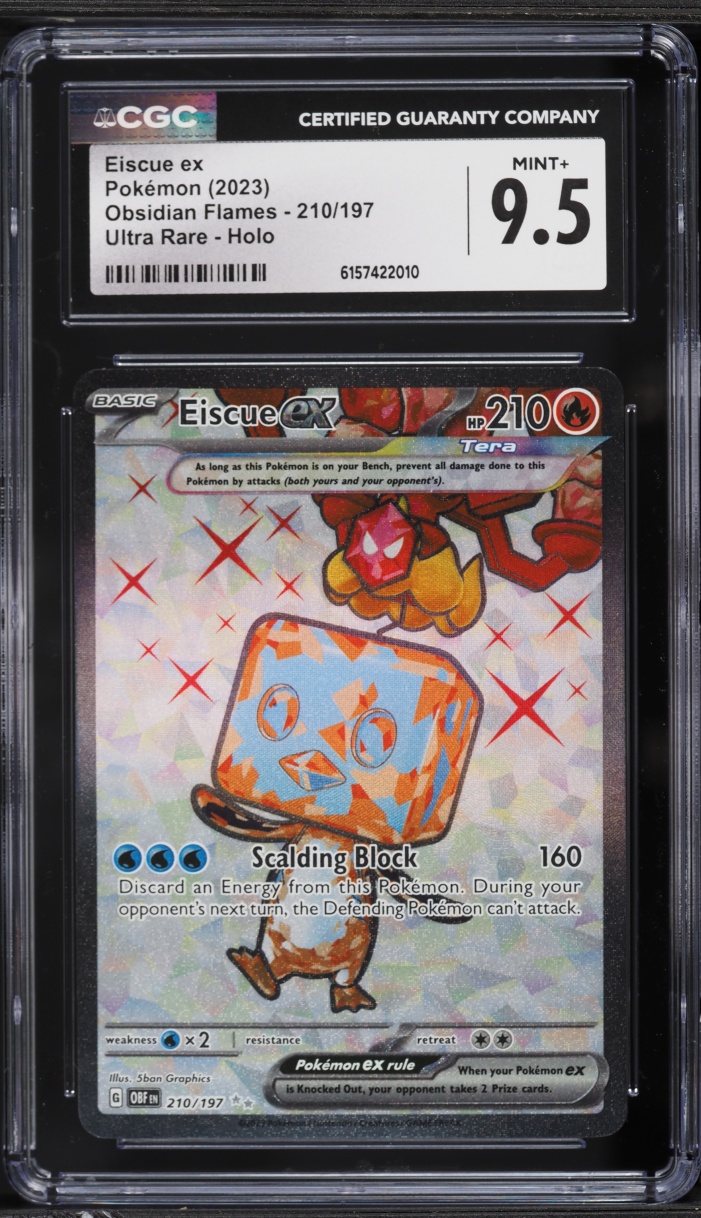 2023 Pokemon Scarlet & Violet Obsidian Flames Full Art Eiscue EX #210 CGC 9.5 MINT+