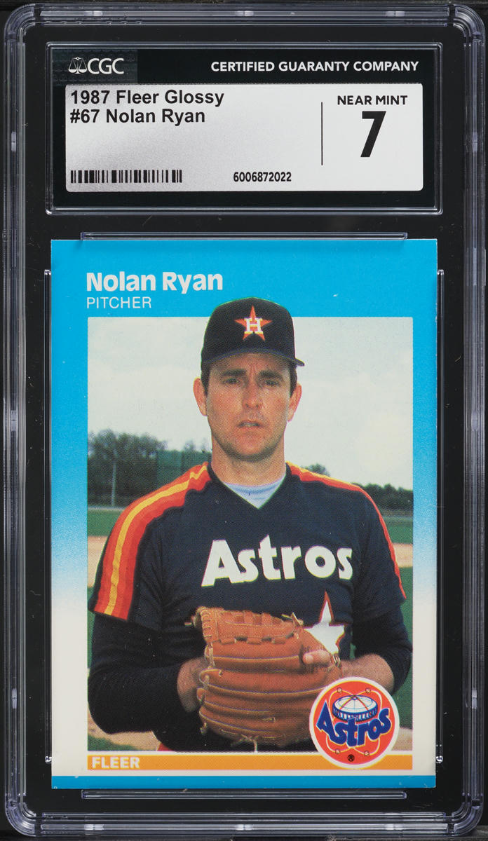 1987 Fleer Glossy Nolan Ryan #67 CGC 7 NRMT