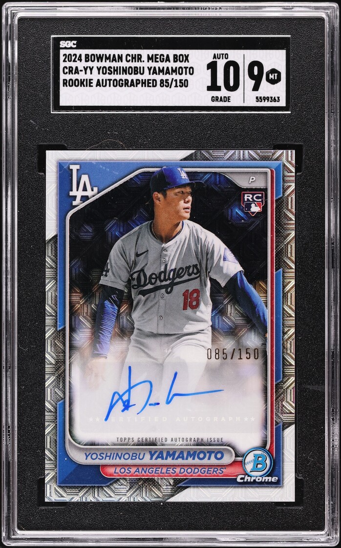2024 Bowman Chrome Mega Box Yoshinobu Yamamoto ROOKIE AUTO /150