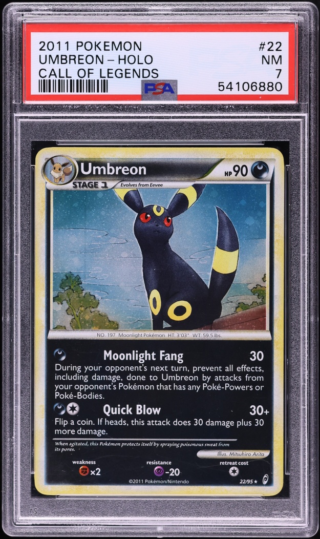 2011 Pokemon Call Of Legends Holo Umbreon #22 PSA 7 NRMT