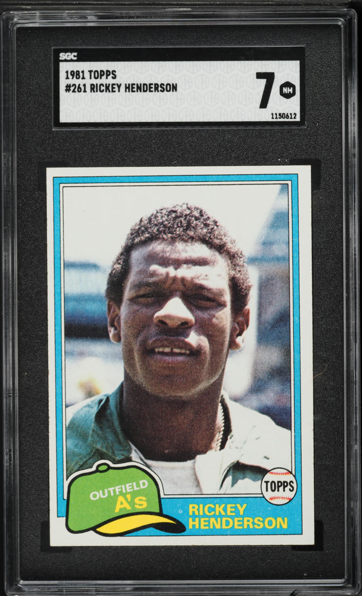 1981 Topps Rickey Henderson #261 SGC 7 NRMT