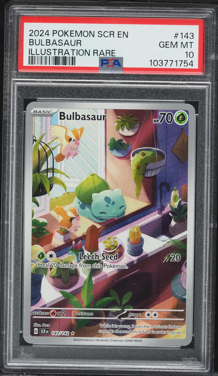 2024 Pokemon Scarlet & Violet Stellar Crown IR Bulbasaur #143 PSA 10 GEM MINT