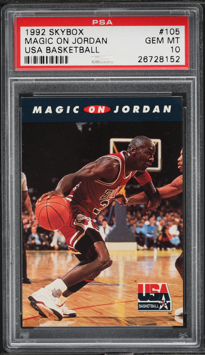1992 Skybox USA Basketball Magic On Michael Jordan #105 PSA 10 GEM MINT