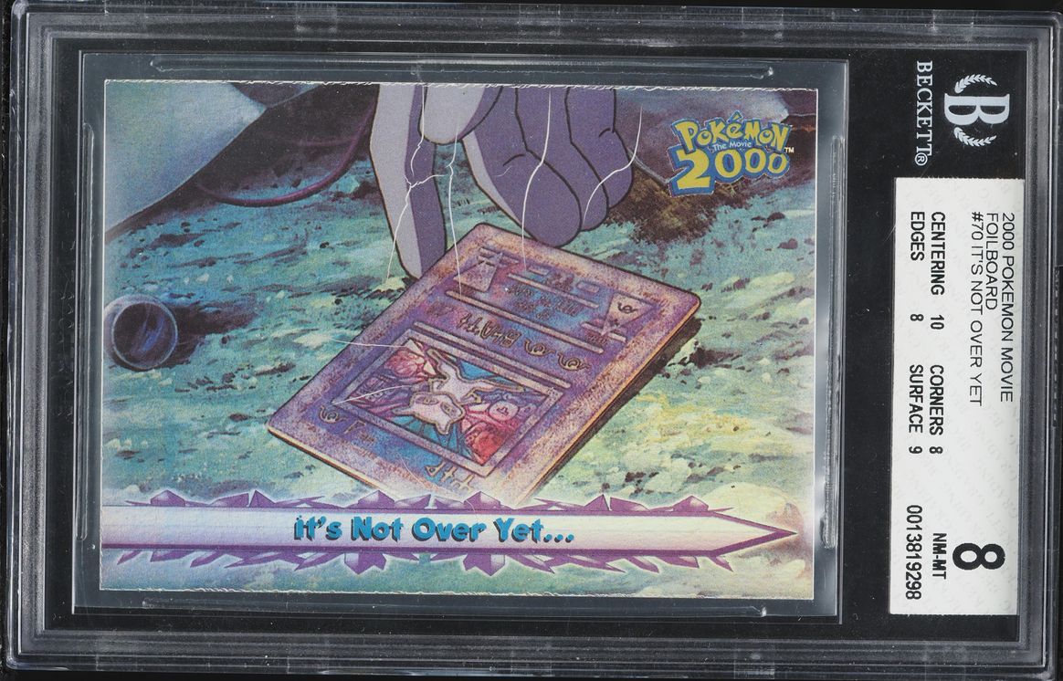 2000 Topps Pokemon The Movie Rainbow Foil It's Not Over Yet #70