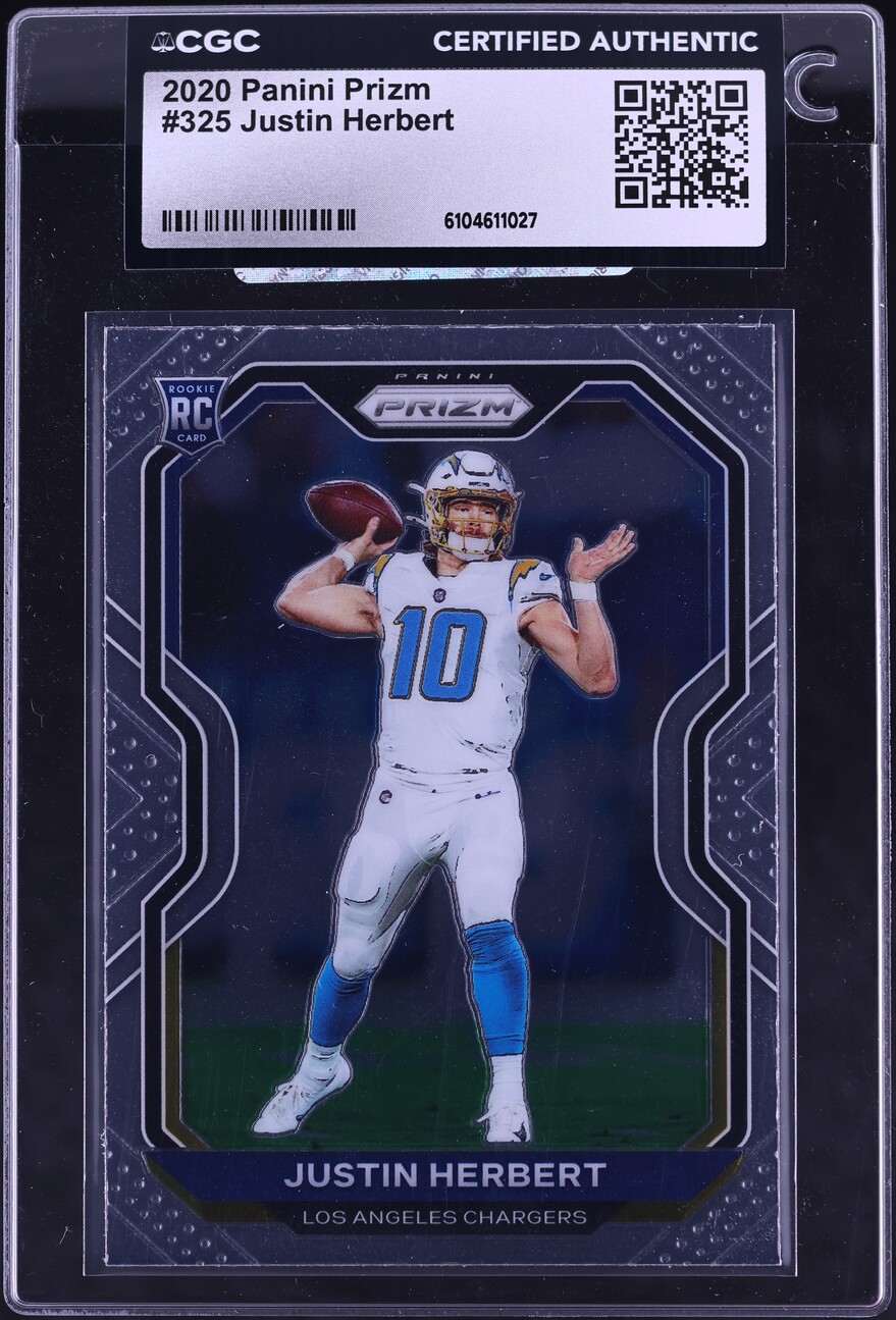 2020 Panini Prizm Justin Herbert ROOKIE #325 CGC AUTH